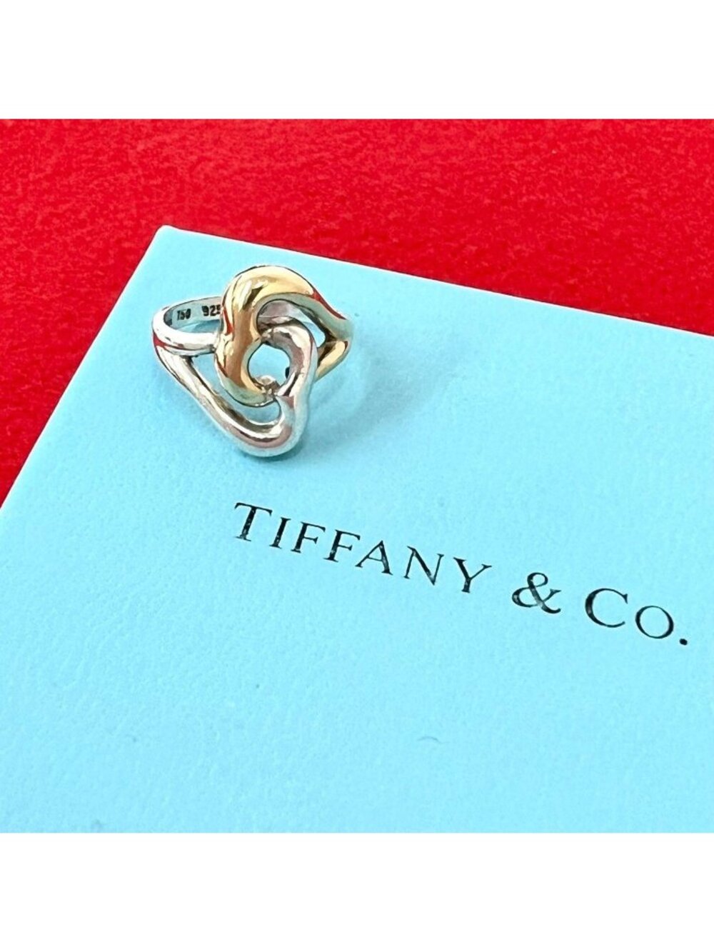 Tiffany & Co Double Heart Ring Silver